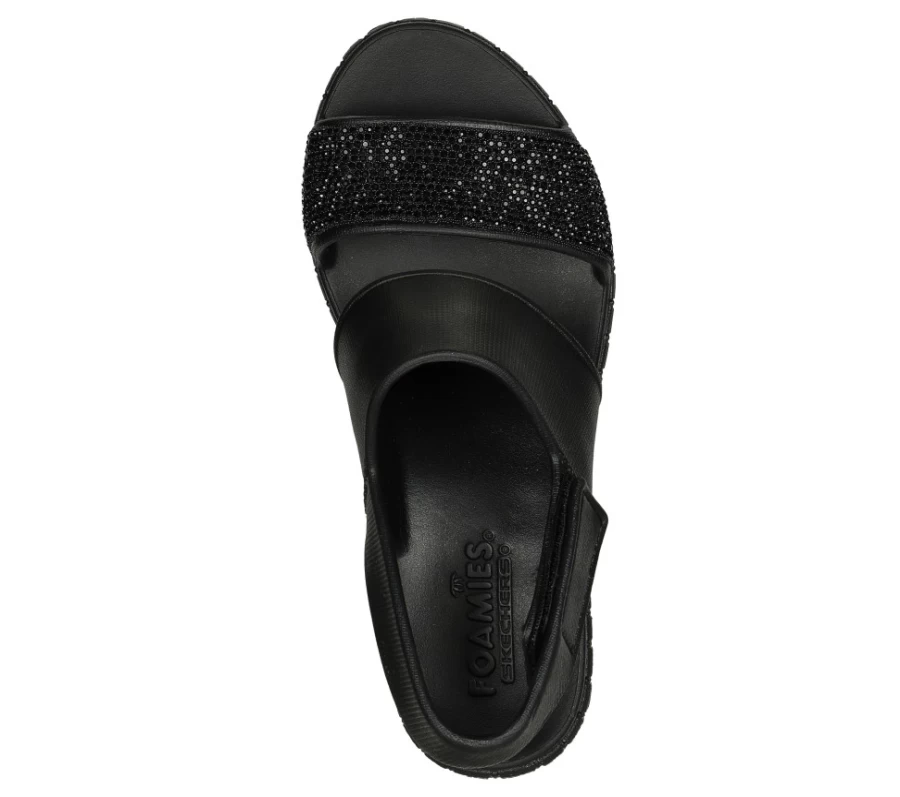 SKECHERS Women's Foamies Pier Ave Slip-On Sneakers in Black