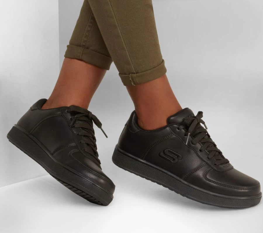 SKECHERS Women's Work Relaxed Fit Vibsie Sr Sneakers in Black