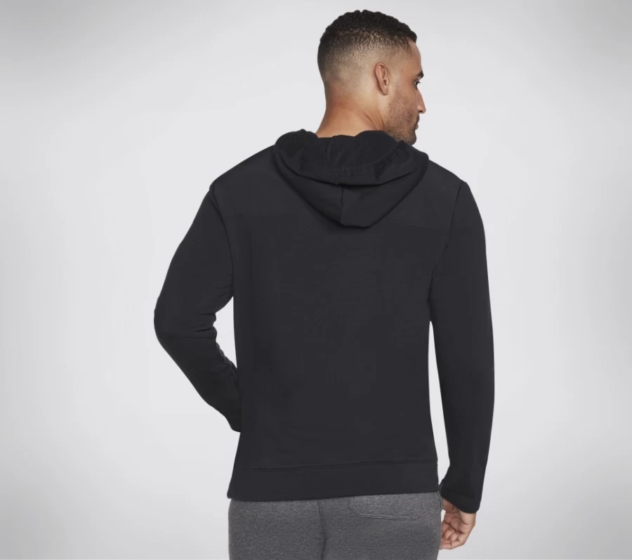SKECHERS Men's Black Utility Hoodie - Skech-Sweats Sweatshirt for Comfort & Style