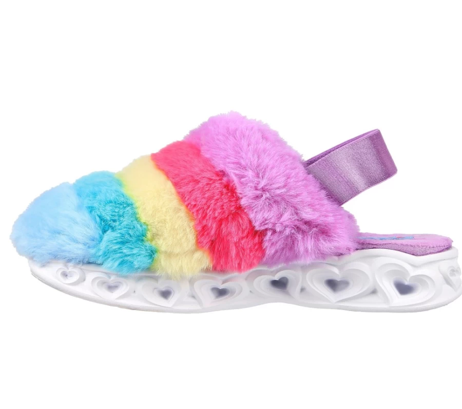 SKECHERS Kids Color Palooza Heart Lights Sandals - Multi-Color Light-Up Shoes for Girls & Boys