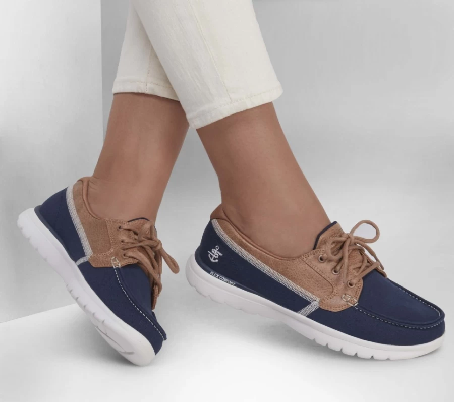 SKECHERS Women's On-The-Go Flex Embark Walking Shoes in Navy