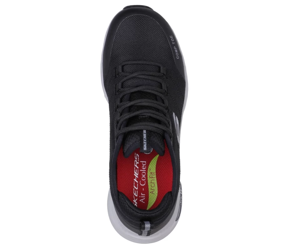 SKECHERS Women's Arch Fit Sr - Ebinal Sneakers in Black & Gray | Comfort Walking Shoes