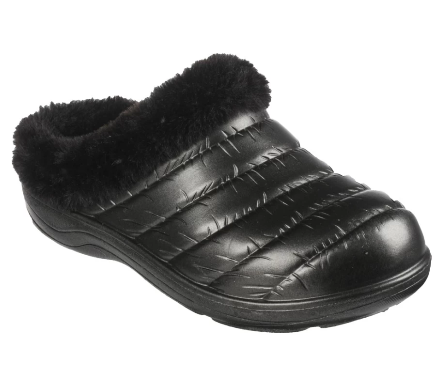 SKECHERS Women's Foamies Cozy Camper - Glamping Slip-On Sneakers in Black
