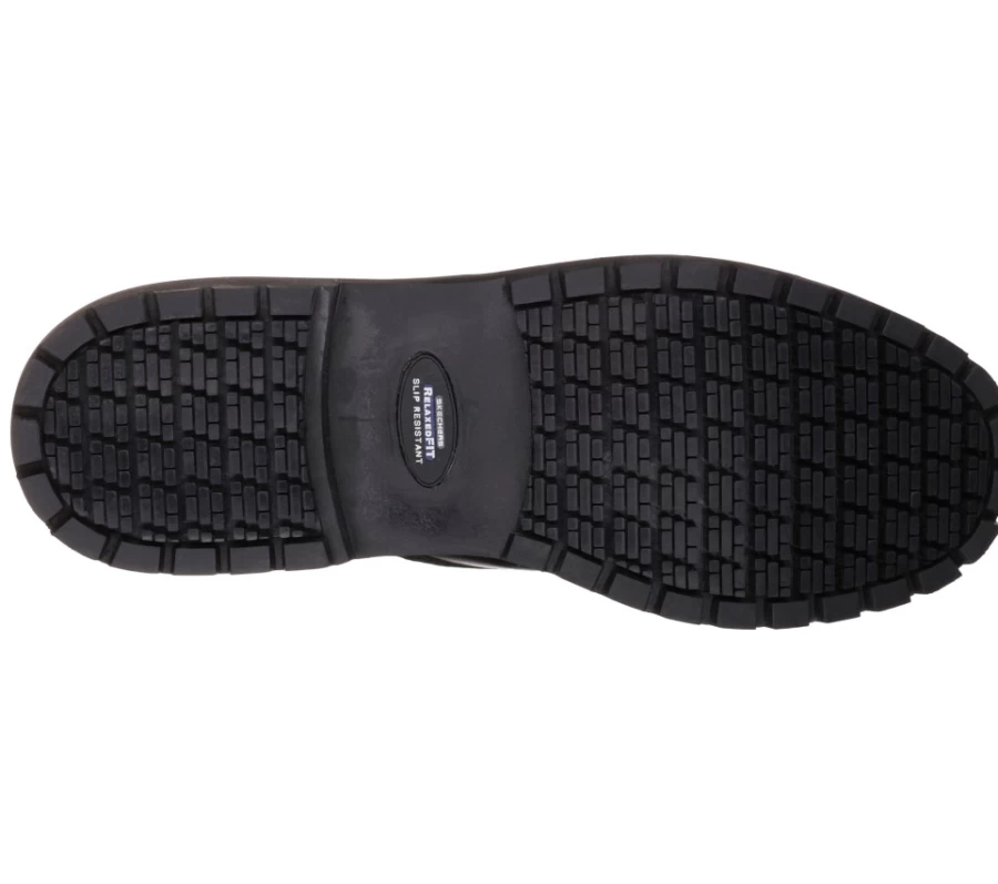 SKECHERS Men's Work Relaxed Fit Cottonwood - Goddard Sr Sneakers in Black