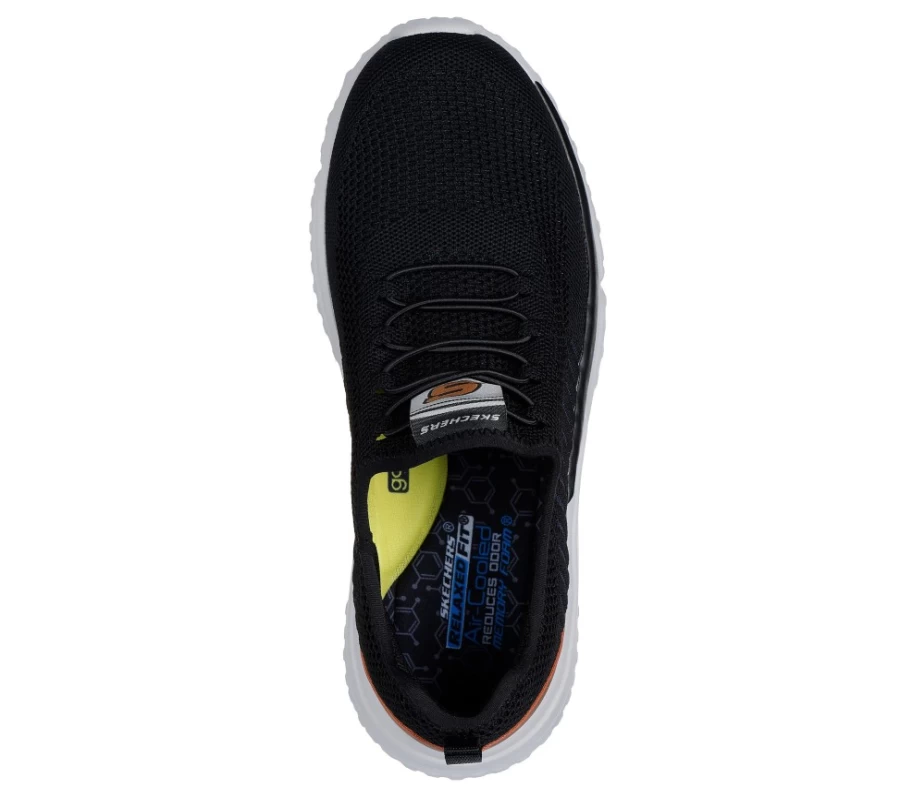 SKECHERS Men's Relaxed Fit Solvano - Gaten Sneakers in Black