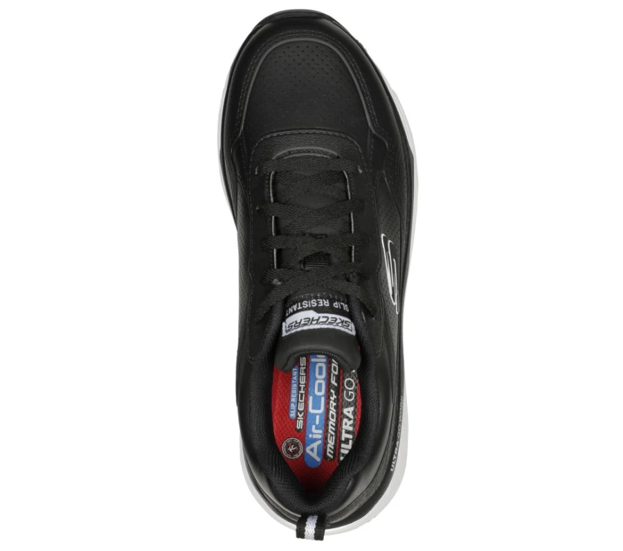 SKECHERS Women's Work: Max Cushioning Elite Sr - Fibar Sneakers in Black & White