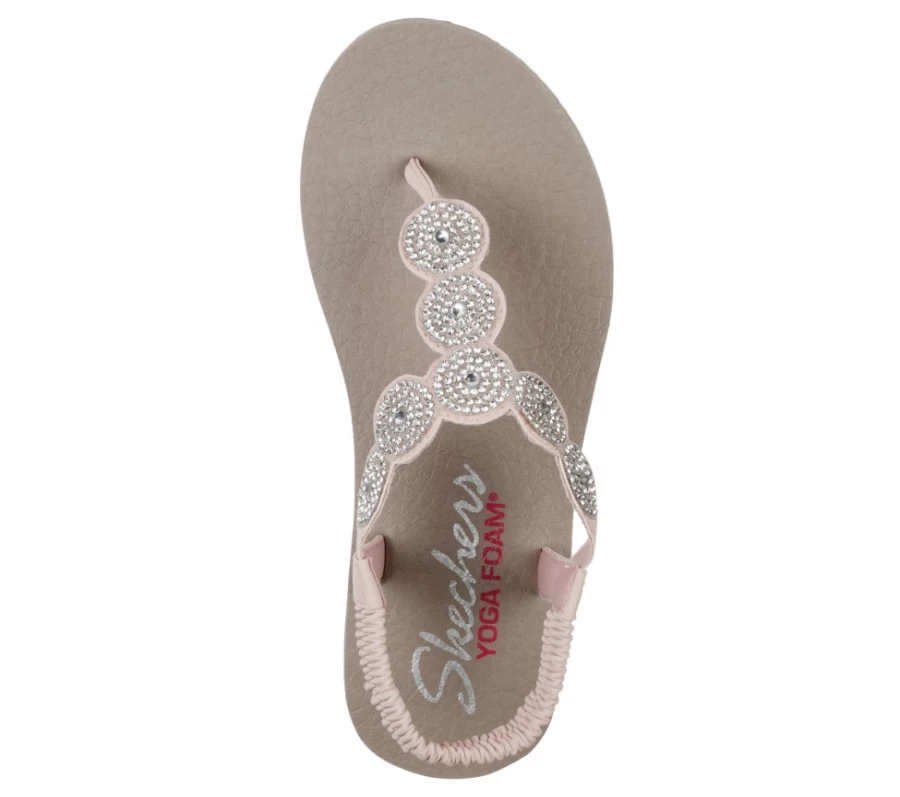 "SKECHERS Women's Light Pink Stars & Sparkle Meditation Shoes"