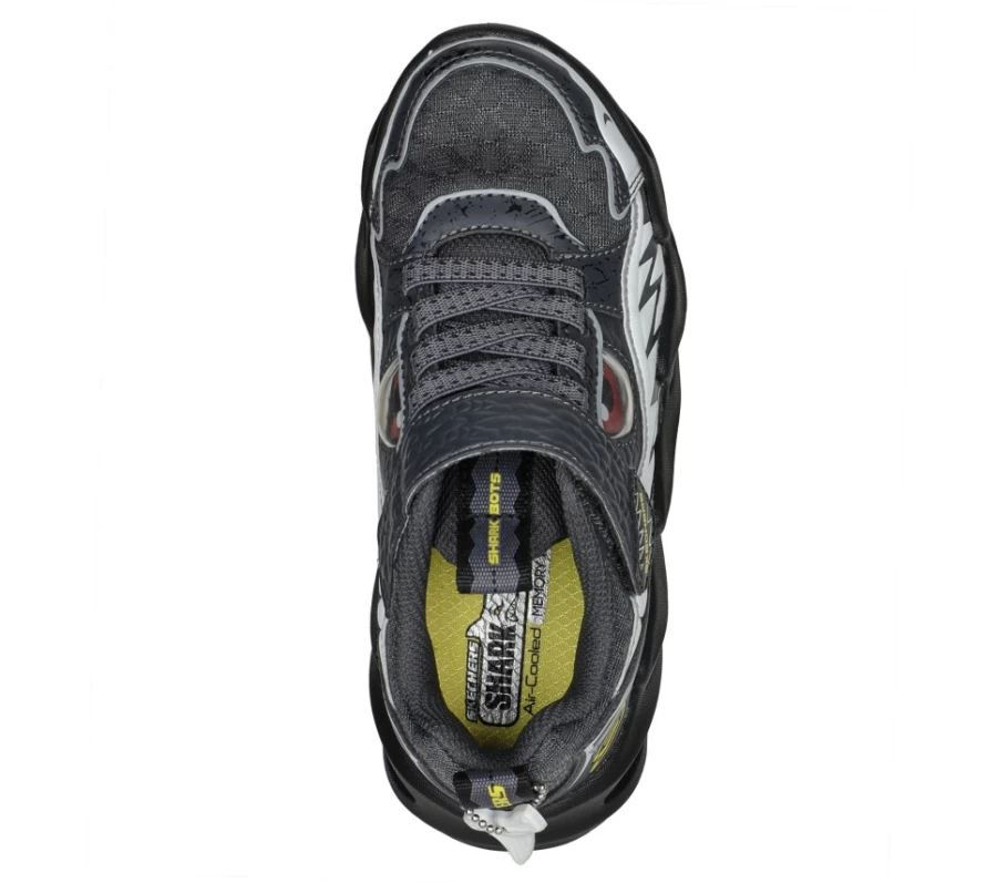 SKECHERS Kids Shark-Bots Surf Patrol Sneakers in Charcoal/Black