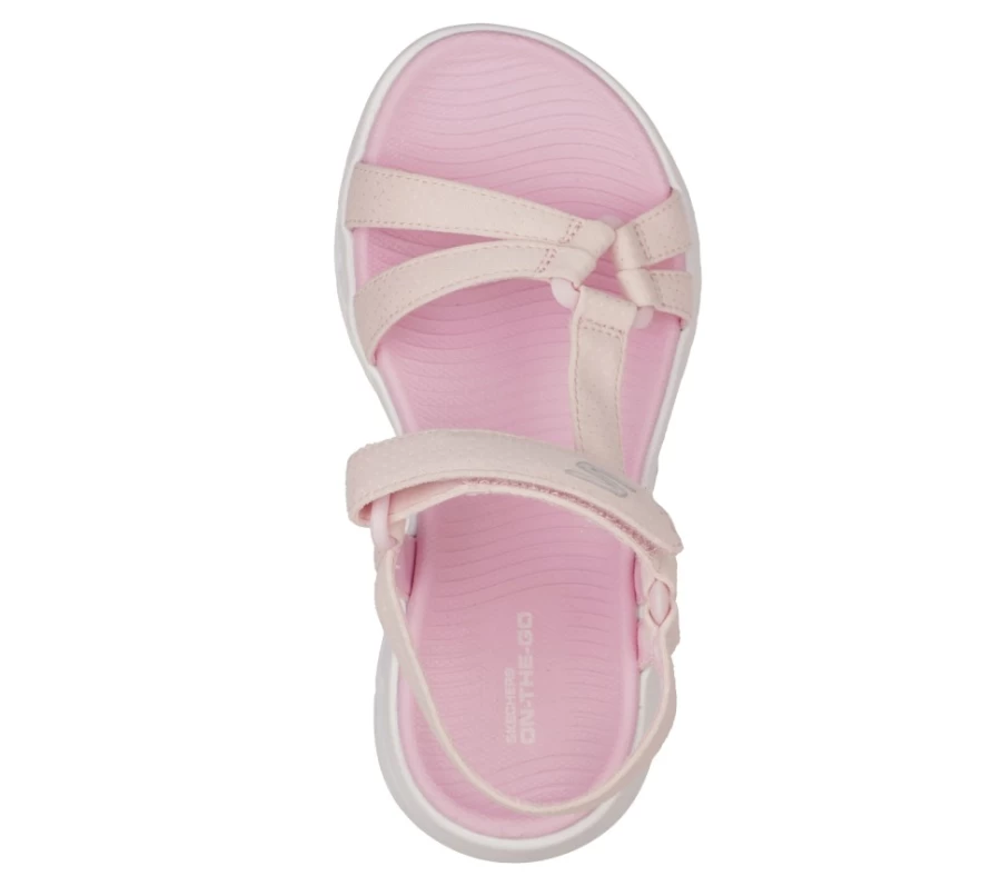 SKECHERS Kids Light Pink Summer Sense Sneakers - On The Go 600 Comfortable Walking Shoes