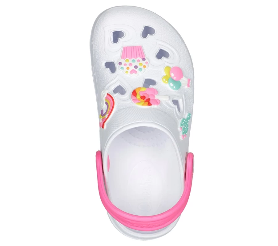 SKECHERS Kids Foamies Sweetheart White Sneakers - So Charming Lightweight Shoes