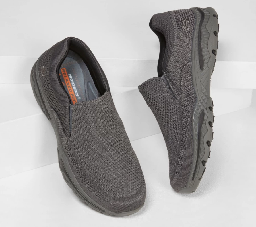 SKECHERS Men's Creston Barron Relaxed Fit Sneakers in Gray