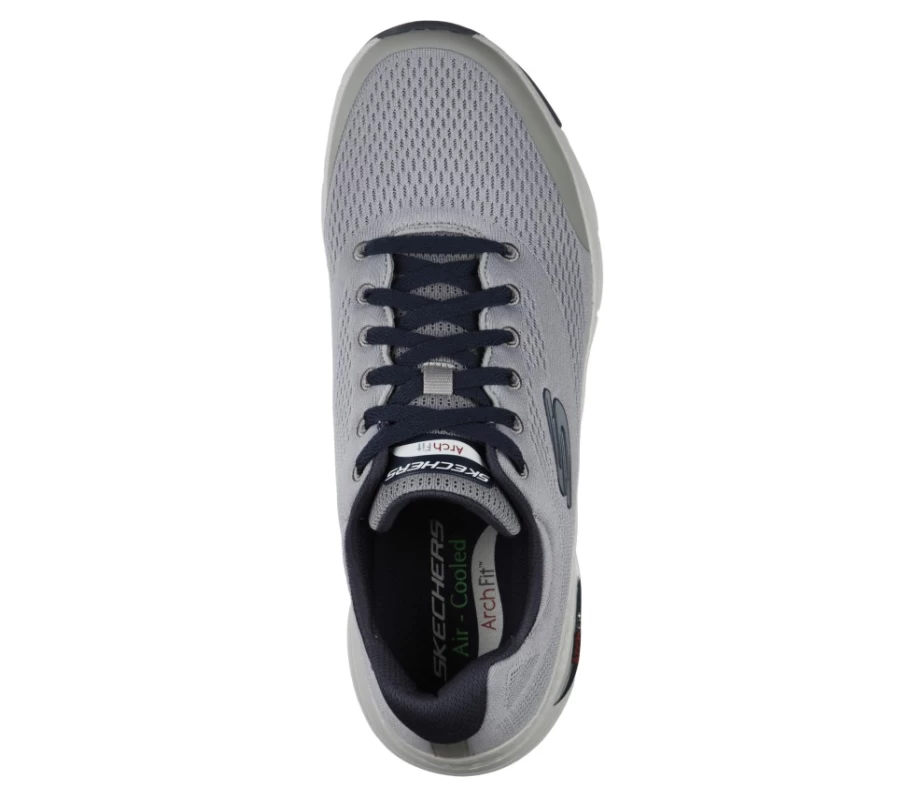 SKECHERS Men's Arch Fit Sneakers - Comfortable Walking Shoes in Gray & Navy