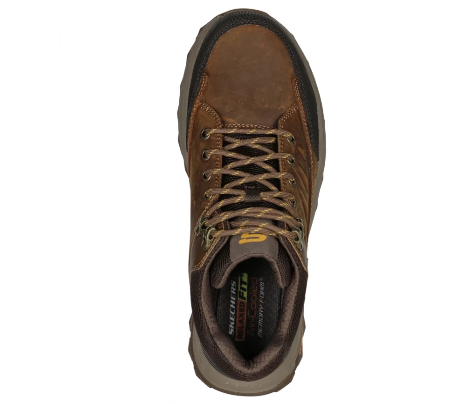 SKECHERS Men's Relaxed Fit Zeller - Bazemore Brown Casual Shoes