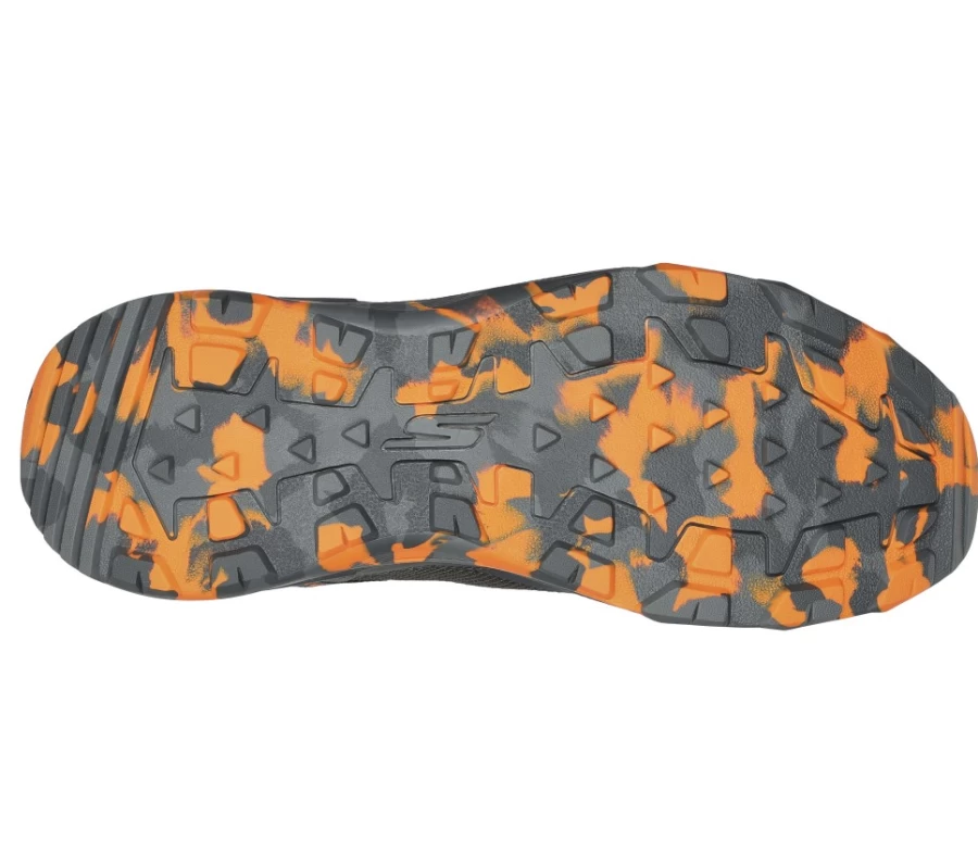 SKECHERS Men's Go Run Trail Altitude Marble Rock 2.0 Running Shoes - Gray/Orange