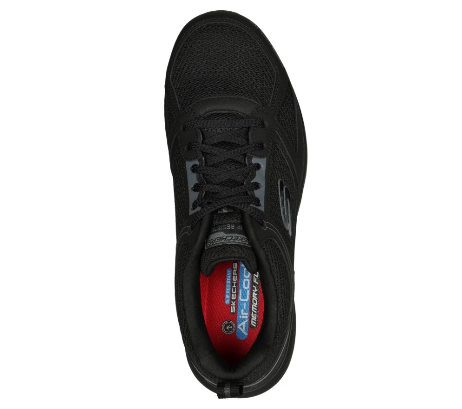 SKECHERS Men's Pulser Sr Carbon Fiber Toe Work Shoes in Black