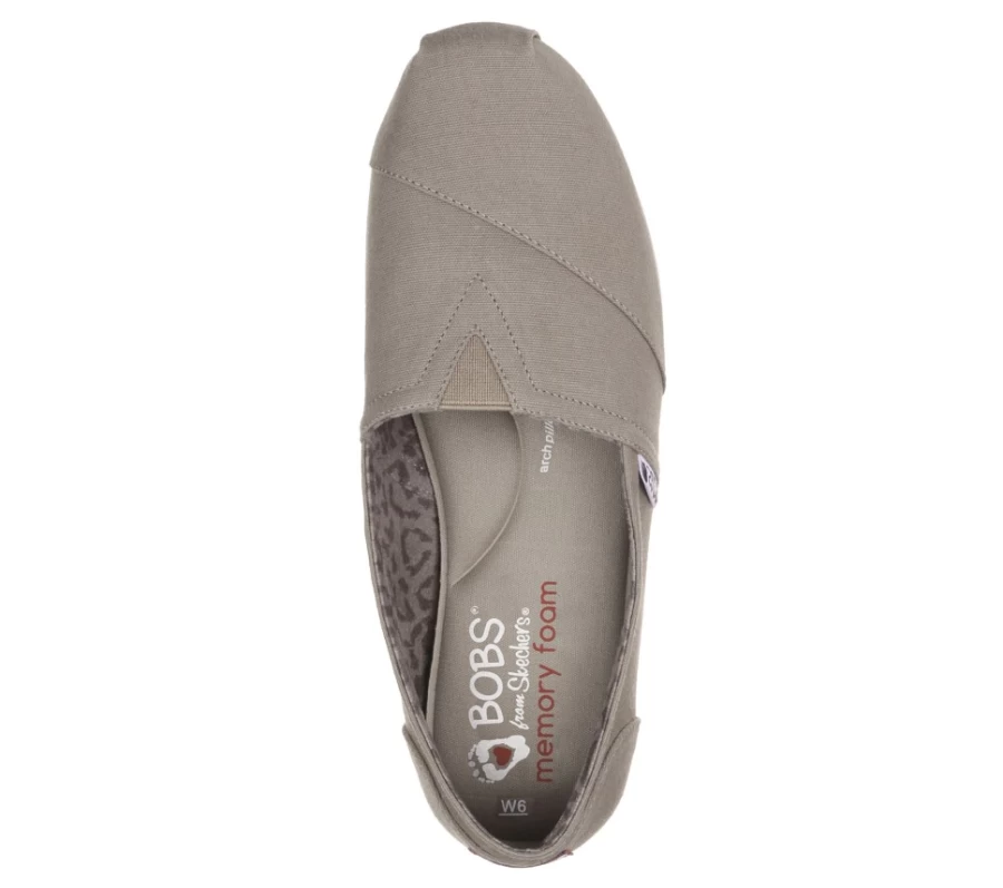 SKECHERS Women's Taupe Bobs Plush - Peace And Love Comfortable Sneakers