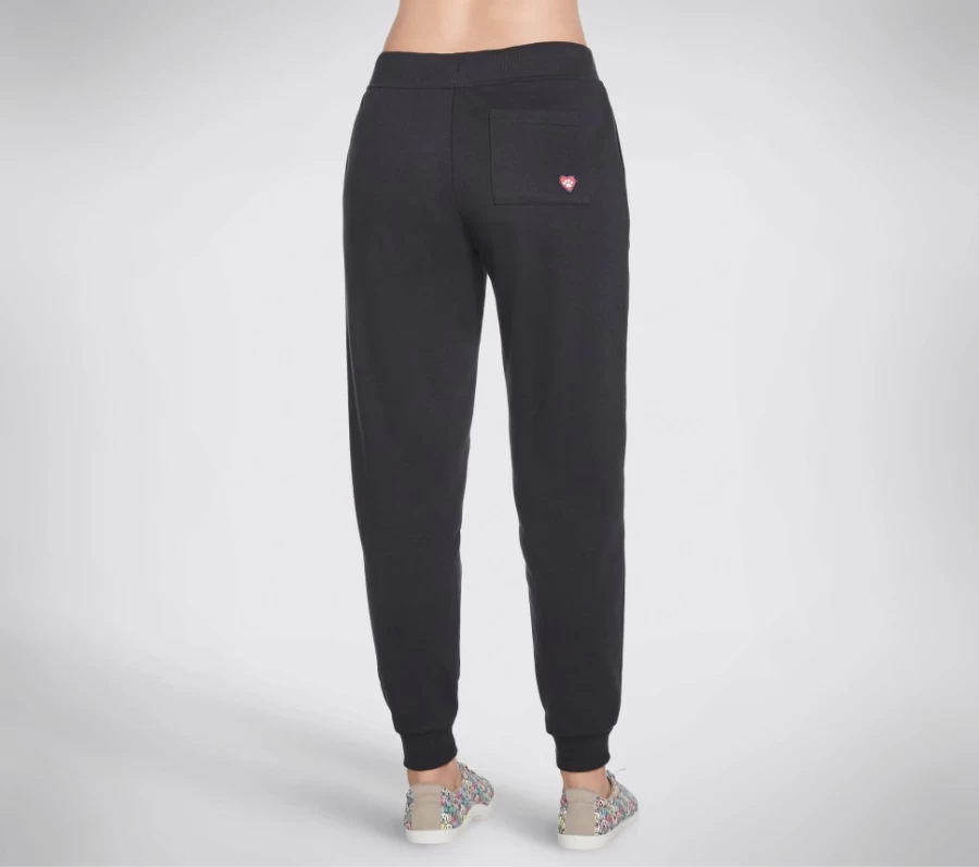 SKECHERS Women's Black French Terry Jogger Pants - Comfortable Lounge & Athletic Wear