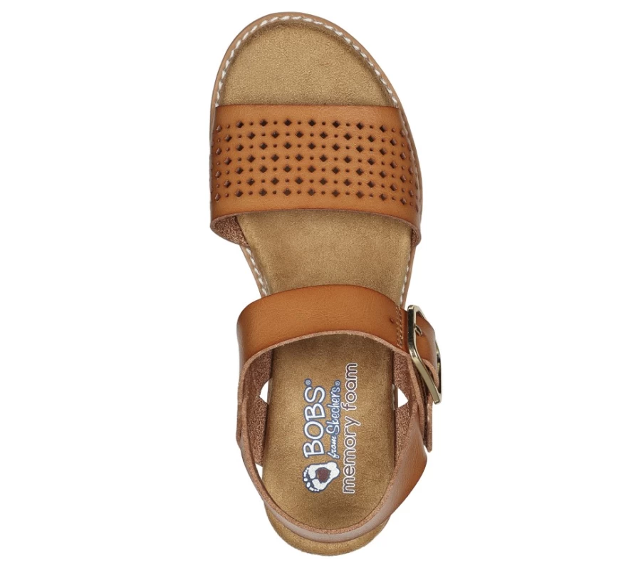 SKECHERS Women's Bobs Desert Kiss - Sunny Flair Sneakers in Luggage