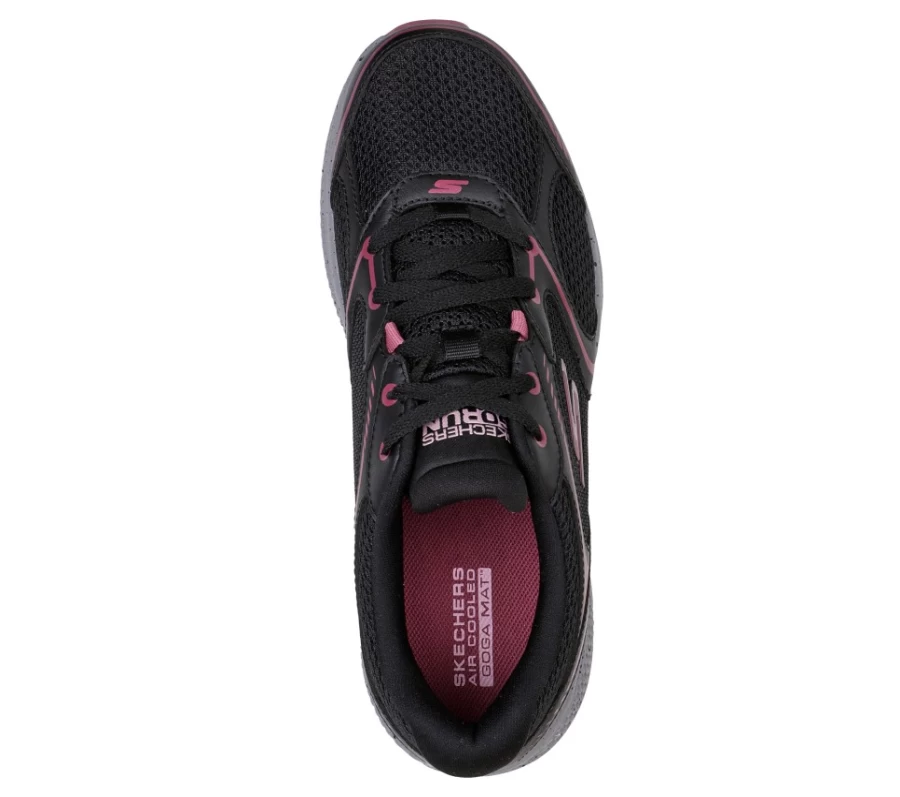 SKECHERS Women's Go Run Consistent - Vivid Horizon Running Shoes in Black/Burgundy