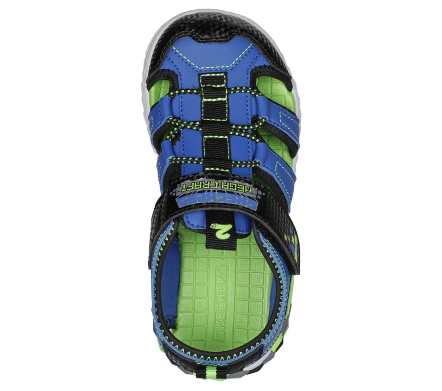 SKECHERS Kids Mega-Splash 2.0 Sneakers - Black/Lime Water-Resistant Shoes for Active Children