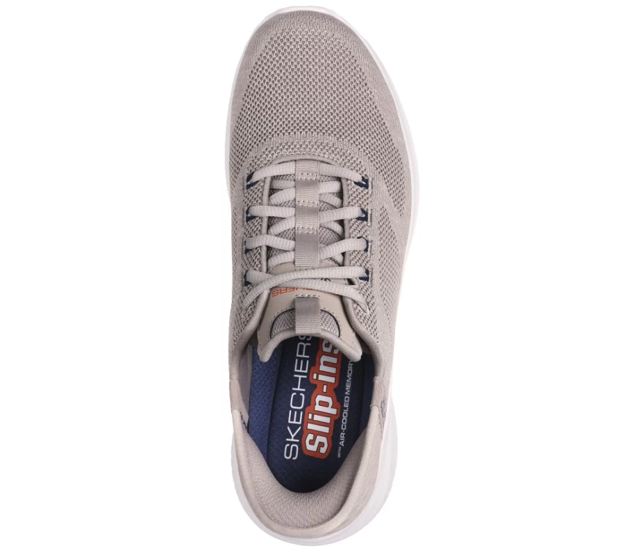 SKECHERS Men's Ultra Flex 3.0 Slip-In Sneakers in Taupe - New Arch Support Walking Shoes