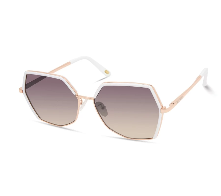 SKECHERS Women's White Semi-Rimless Geometric Sunglasses for Women