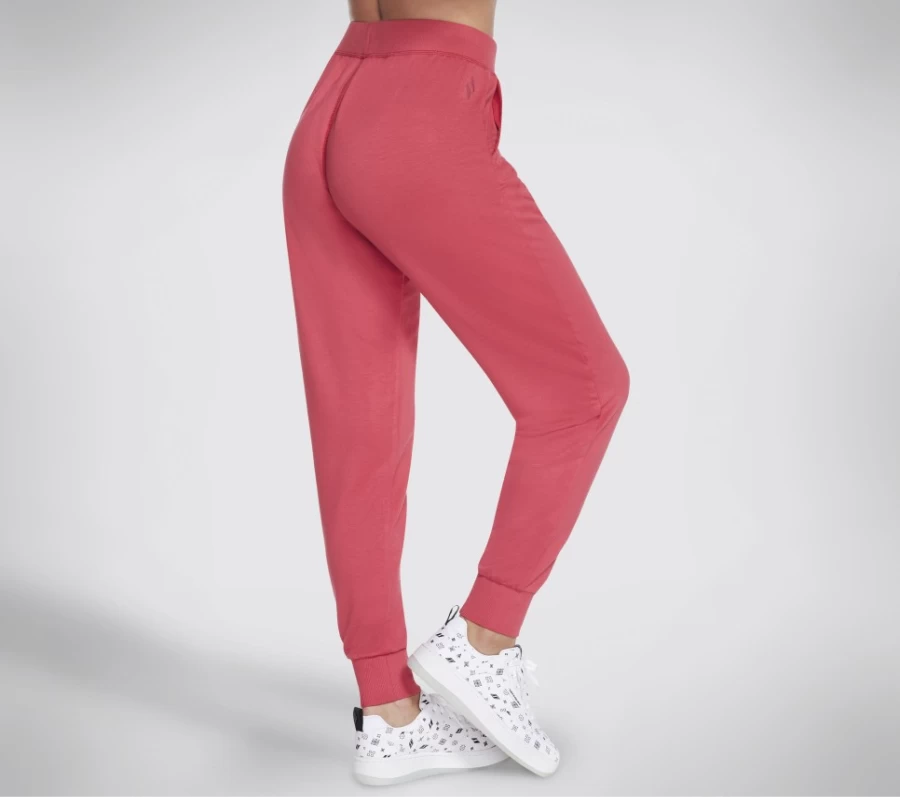 SKECHERS Women's Restful Jogger Pants - Red & Pink Comfortable Lounge Pants