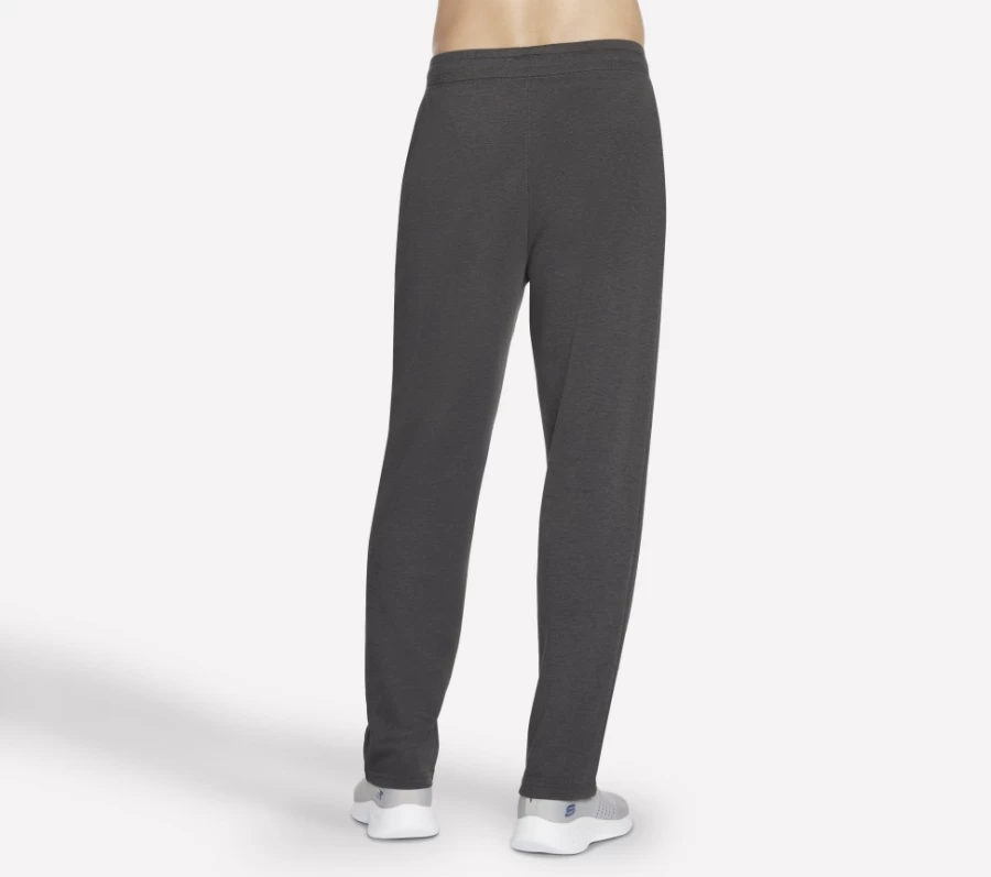 SKECHERS Men's Goknit Pique Lounge Pants - Charcoal Comfort Fit Casual Wear
