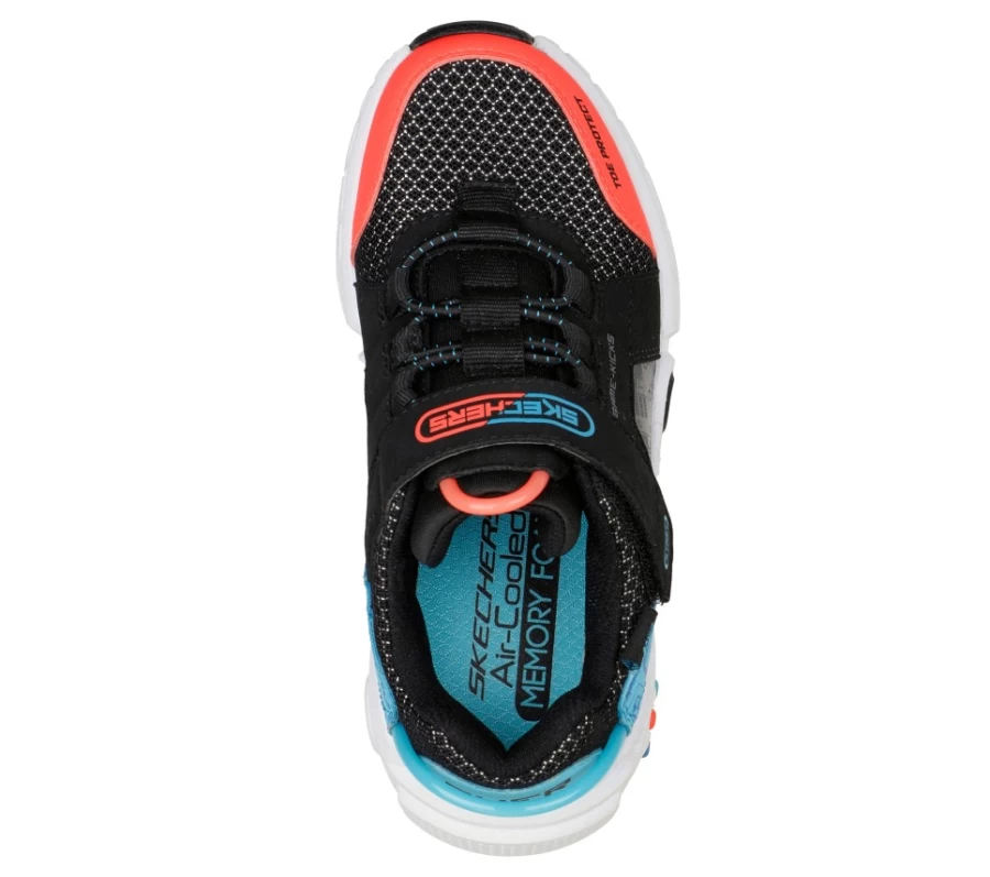 SKECHERS Kids Game Kicks Sneakers - Black & Multi Color Gametronix Design