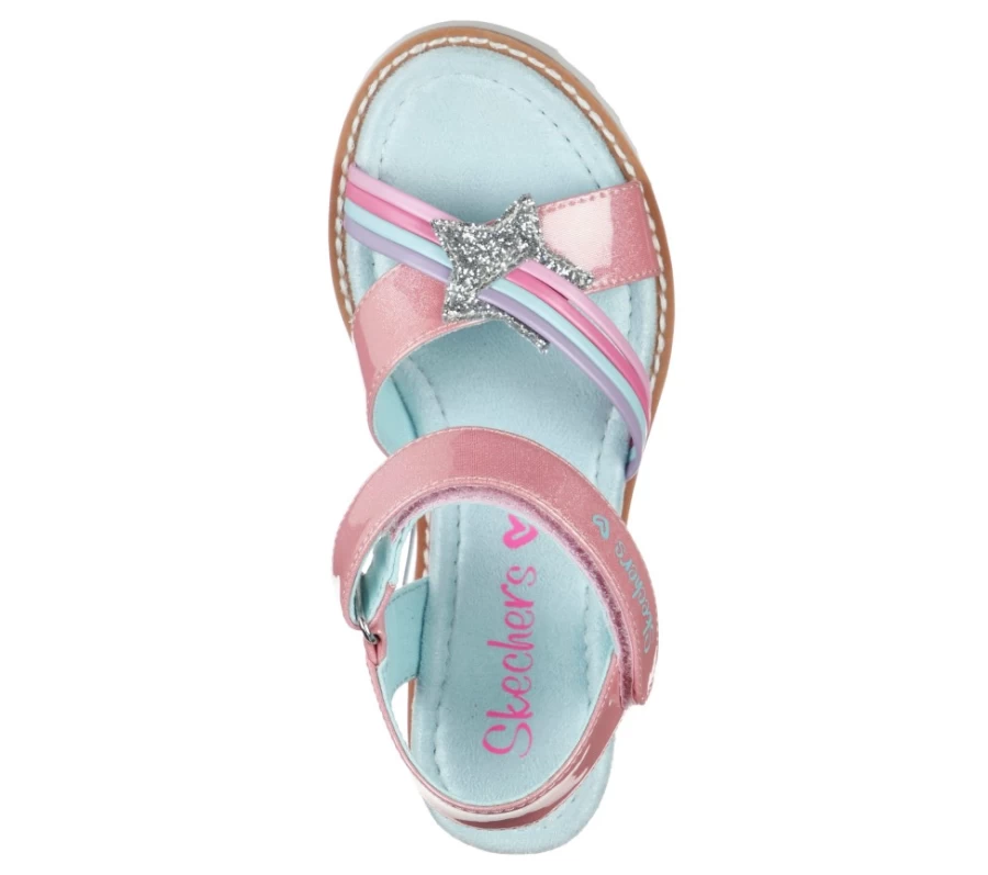 SKECHERS Kids' Pink Rainbow Spark Desert Kiss Sneakers