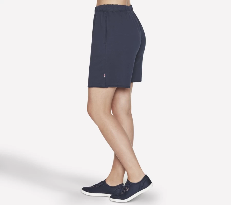 SKECHERS Women's Navy Bobs Purrfect Terry 7 Inch Shorts