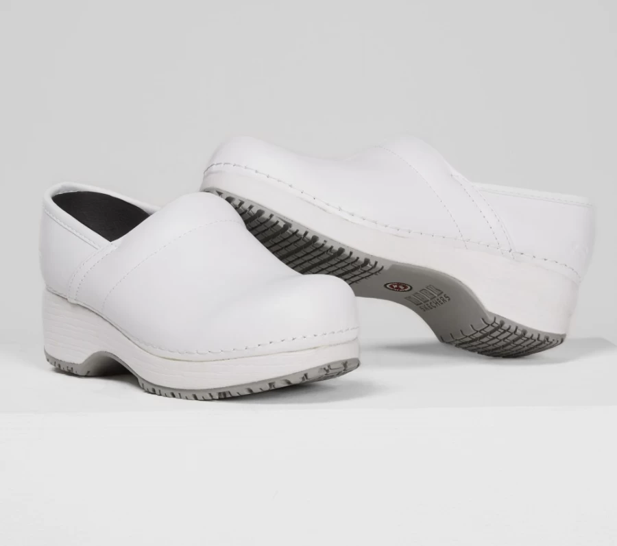 SKECHERS Women's White Candaba Clog Sr Work Shoes