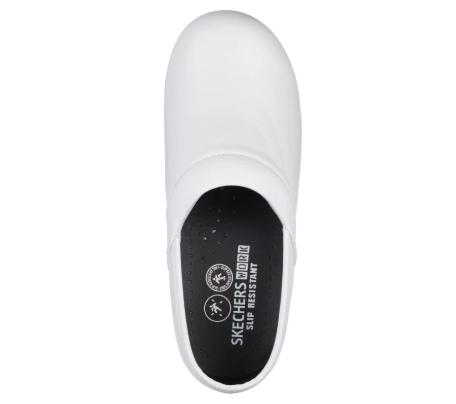 SKECHERS Women's White Candaba Clog Sr Work Shoes