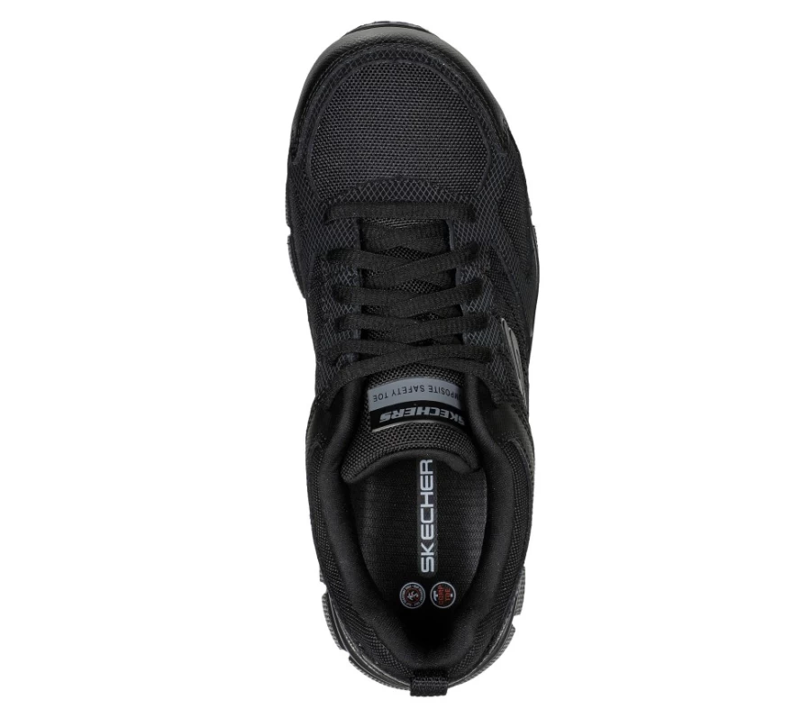 SKECHERS Women's Telfin - Kanpur Black Work Shoes