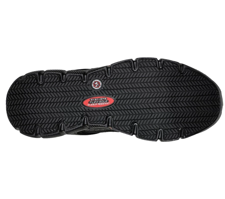 SKECHERS Women's Telfin - Kanpur Black Work Shoes