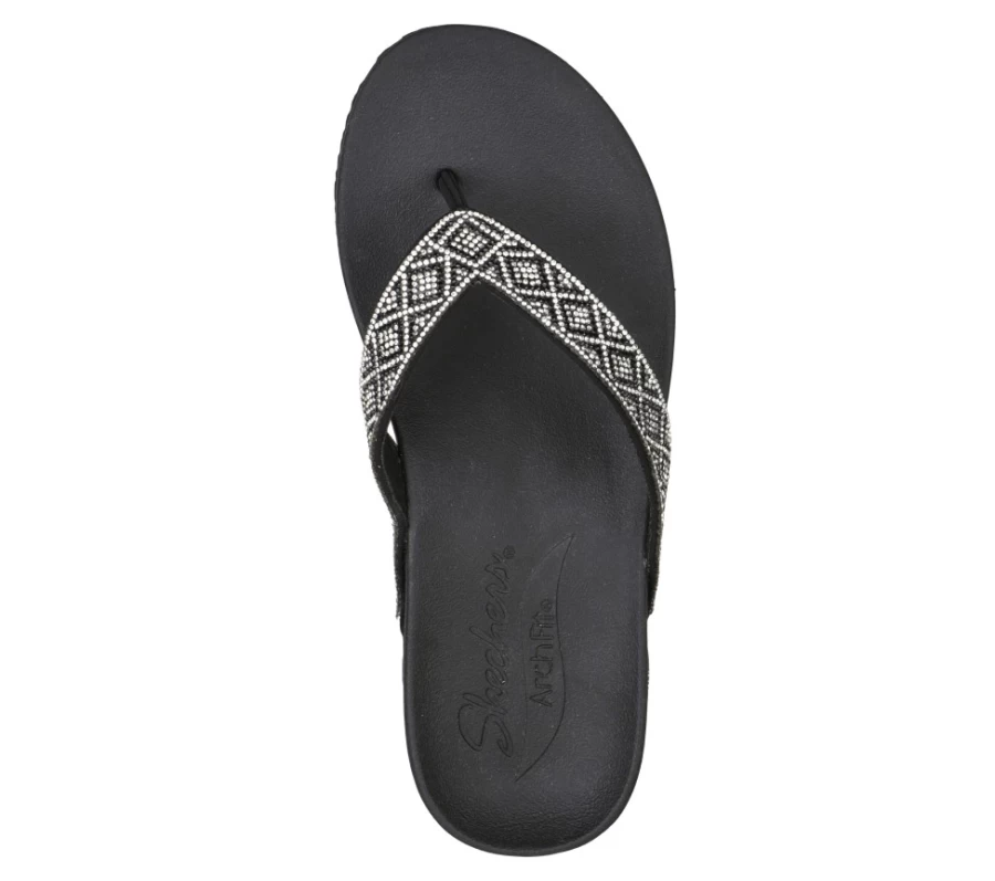 SKECHERS Women's Arch Fit Meditation - Stella Black Walking Shoes for Comfort & Support