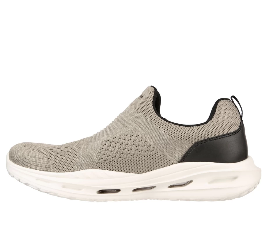 SKECHERS Men's Arch Fit Orvan - Denison Slip-Resistant Work Shoes in Tan