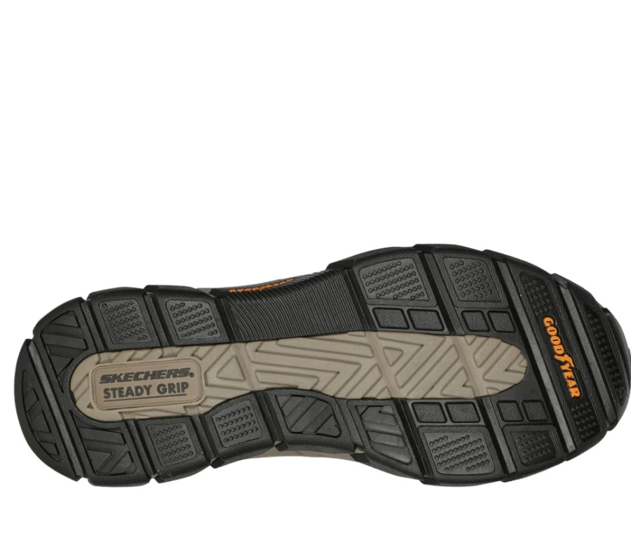 SKECHERS Men's Slip-On Sneakers in Brown - Comfortable Slip-Ins Elgin Style