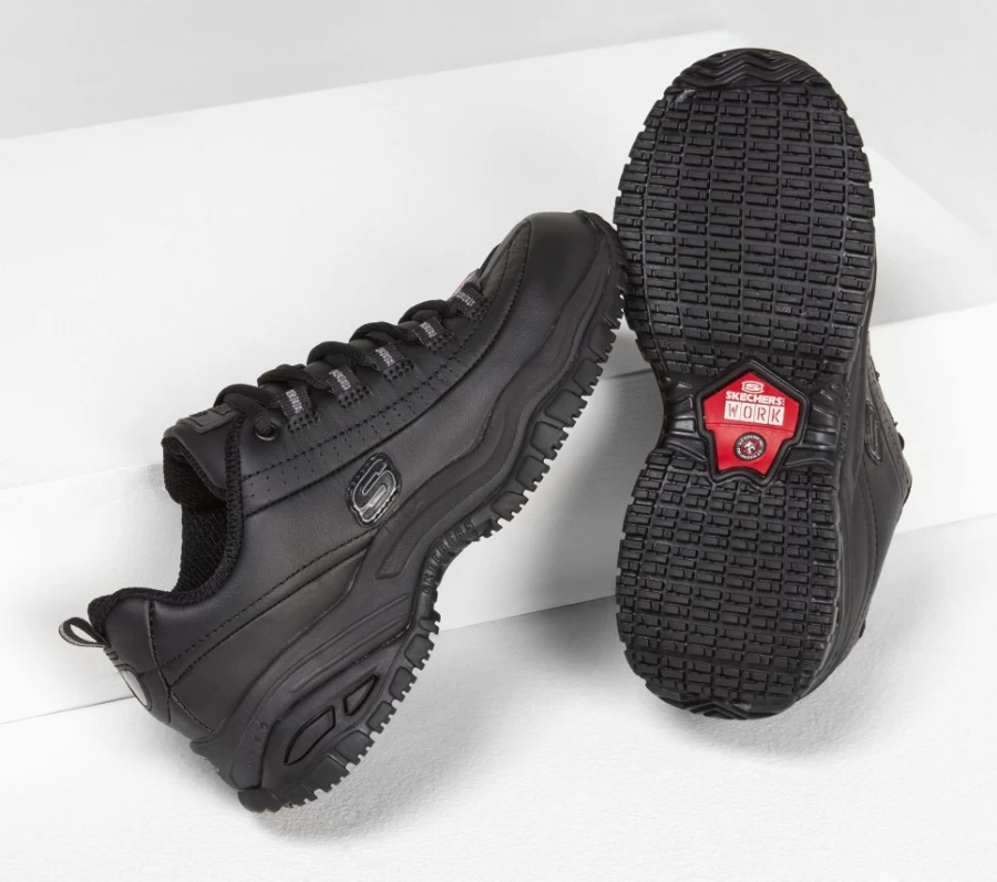 SKECHERS Women's Soft Stride - Softie Black Comfortable Walking Shoes