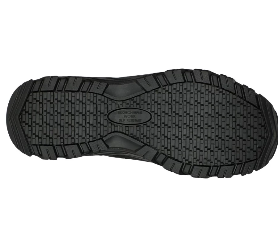 SKECHERS Women's Fannter - Lizal Comp Toe Work Shoes in Black & Rose Gold