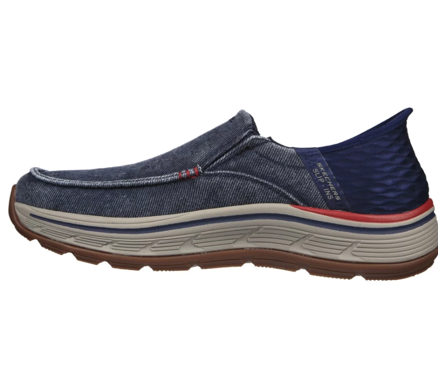 SKECHERS Men's Slip-On Sneakers in Navy - Slip-Ins Remaxed Fenick Comfortable Walking Shoes