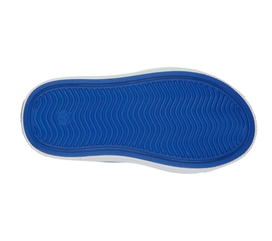 SKECHERS Kids Foamies Guzman Steps Sneakers in Blue & Lime - Aqua Surge Water-Friendly Shoes