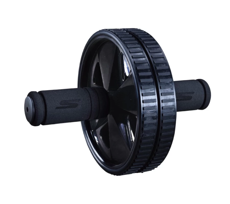 SKECHERS Men's Black Ab Roller Wheel for Core Workouts & Fitness Training