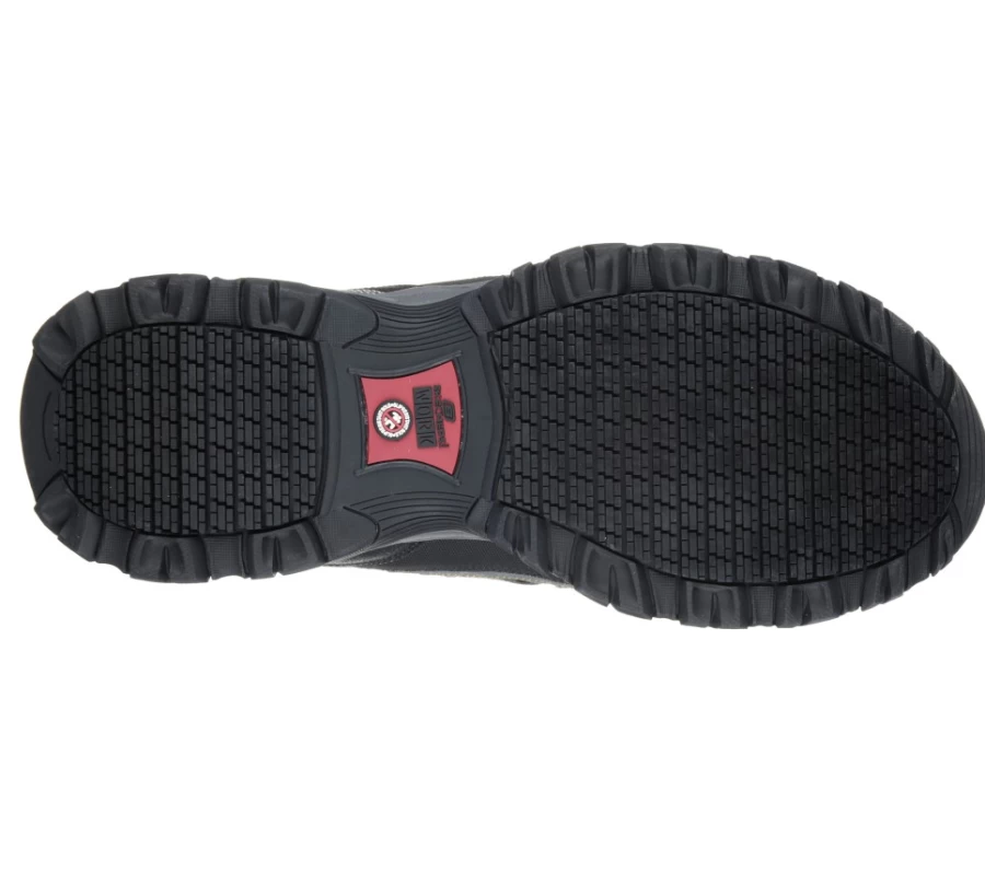 SKECHERS Men's Work Relaxed Fit Sneakers - Holdredge Rebem St in Black / Charcoal