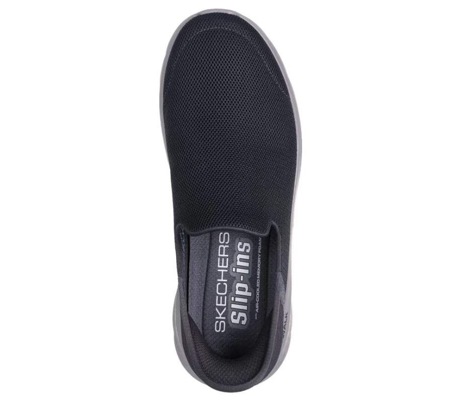 SKECHERS Men's Slip-Ins Go Walk Flex Sneakers in Dark Gray - Comfortable Walking Shoes