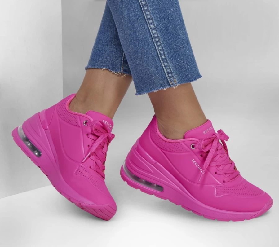 SKECHERS Women's Elevat-Air Sneakers in Hot Pink - Million Air Style Comfort Shoes