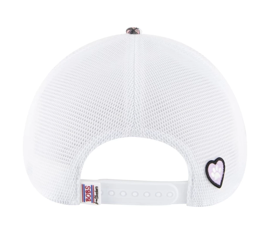 SKECHERS Women's Pink Tropical Kitty Trucker Hat - Stylish & Comfortable Cap