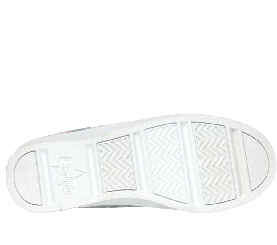 SKECHERS Kids Twi-Lites 2.0 Star Gloss Sneakers in Silver/Multi Color