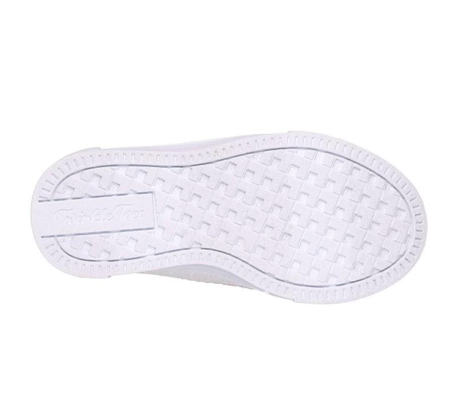 SKECHERS Kids Twinkle Sparks - Glitter Gems Sneakers in White & Pink for Girls