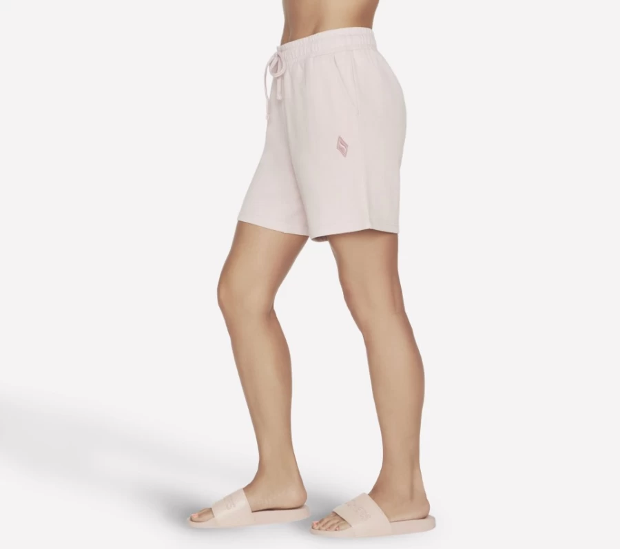 SKECHERS Women's Light Pink Skech-Sweats 5 Inch Shorts | Comfortable Casual Workout Shorts